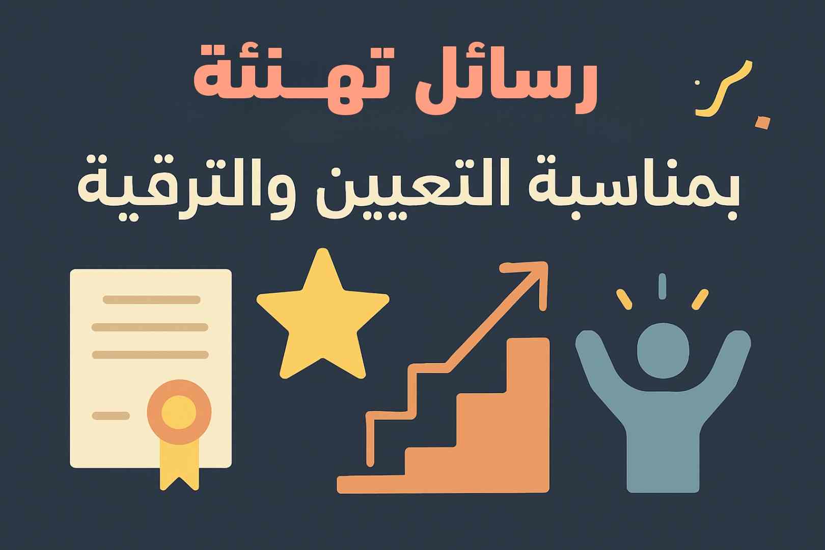 عبارات تهنئة بمناسبة التعيين والترقية