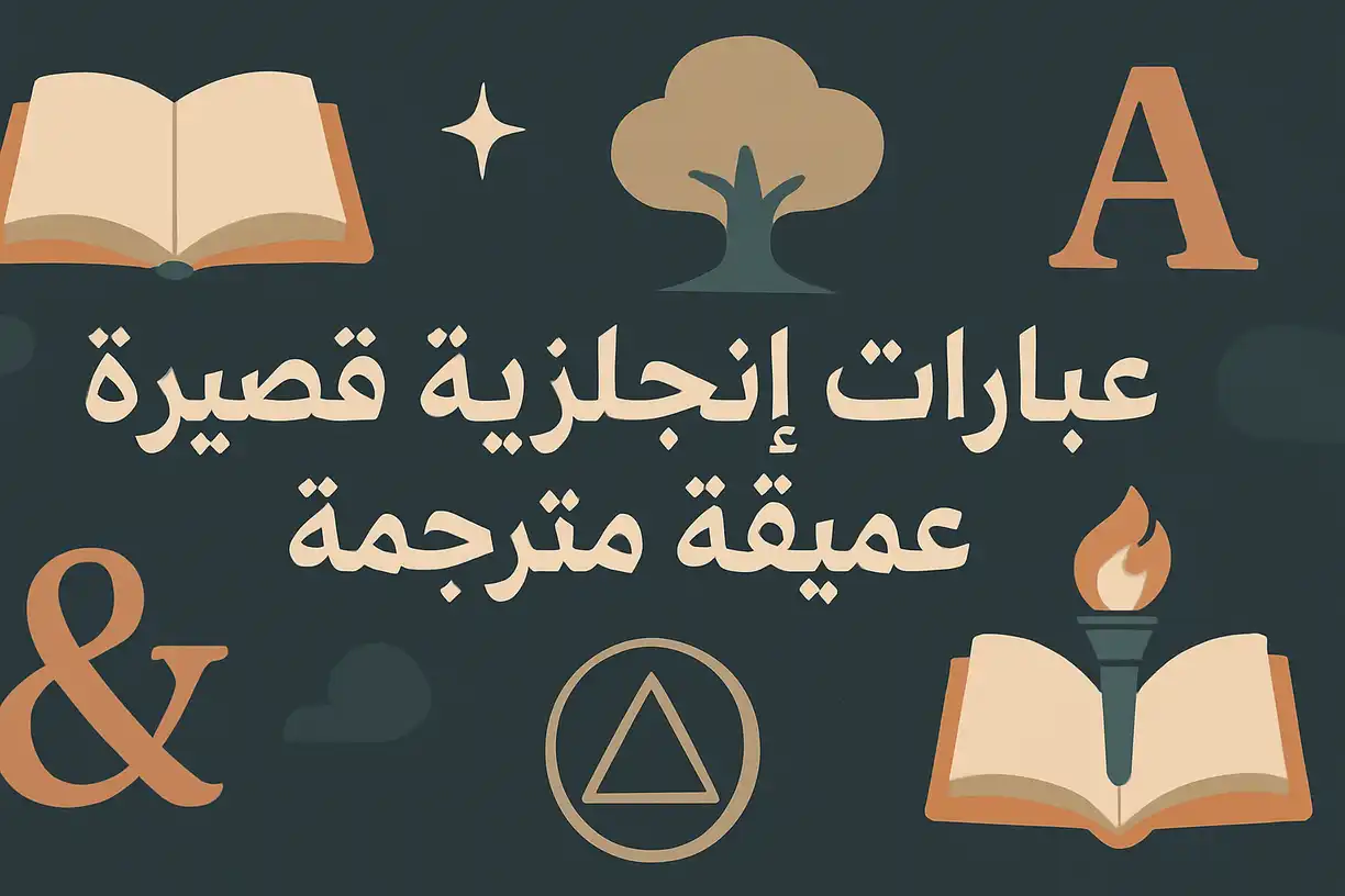 عبارات انجليزية قصيرة عميقة مترجمة