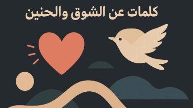 كلمات وعبارات مؤثرة عن الشوق والحنين