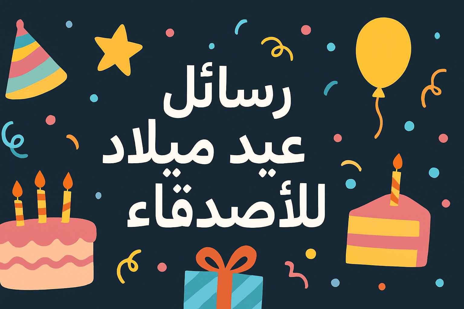 رسائل عيد ميلاد للاصدقاء طويلة