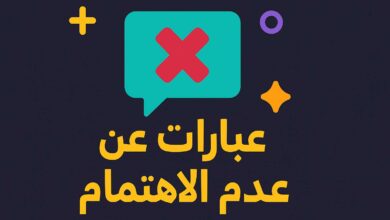 عبارات عن عدم الاهتمام